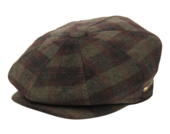 The Brushed Wool Check Newsboy Cap