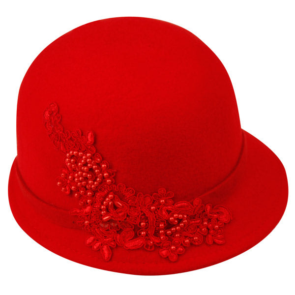 Hat with flower on side online