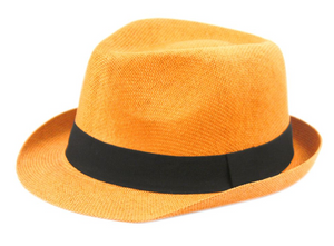 Roll Up Brim Straw Fedora Hat Mike The Hatter