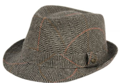 Tweed Herringbone Fedora Mike The Hatter