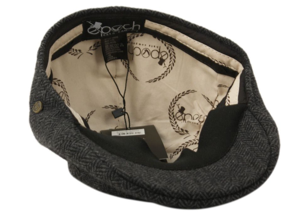 The Tweed Herringbone Duckbill Ivy Cap S M Grey