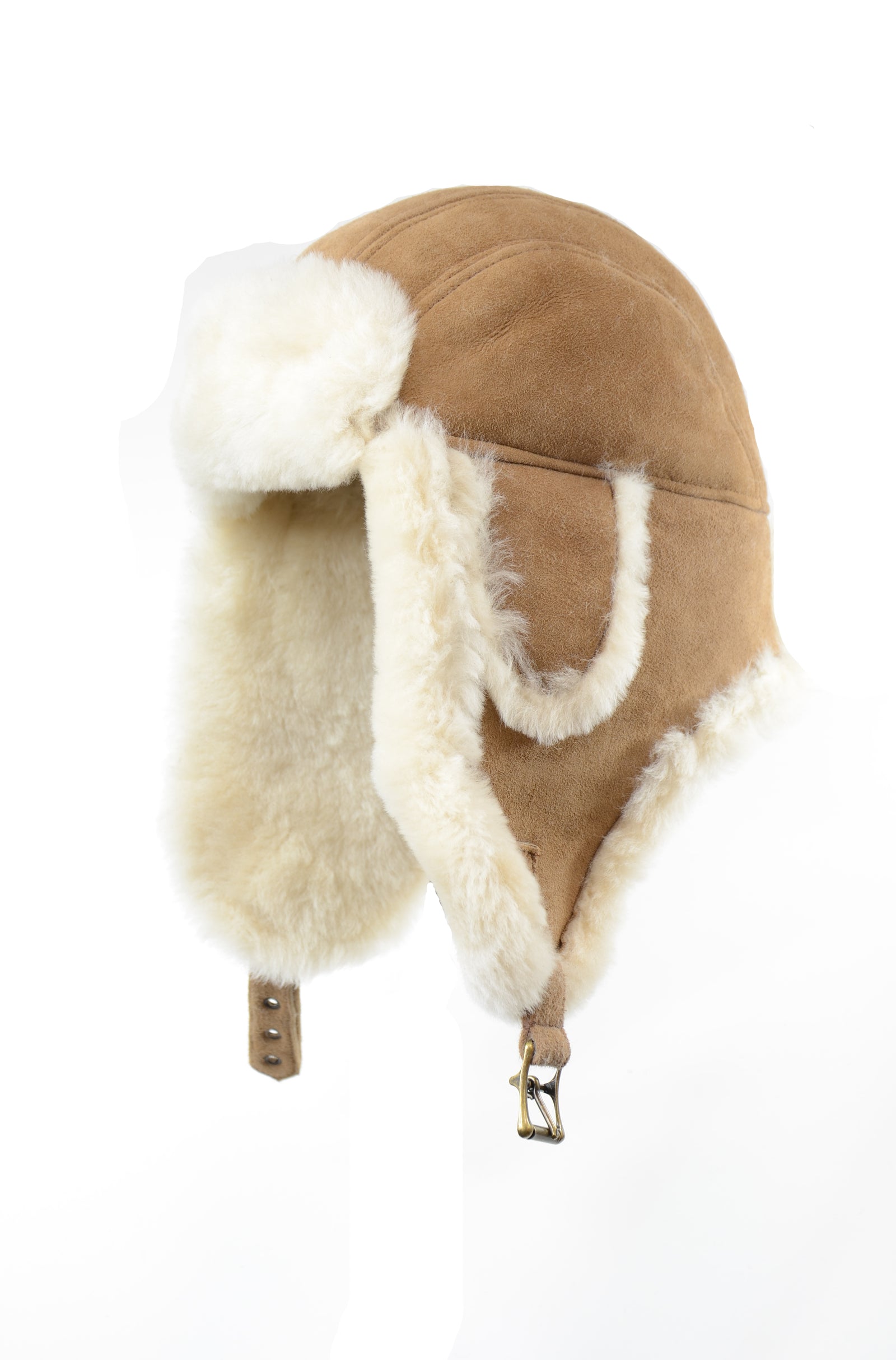 CROWN SHEARLING AVIATOR CAMEL