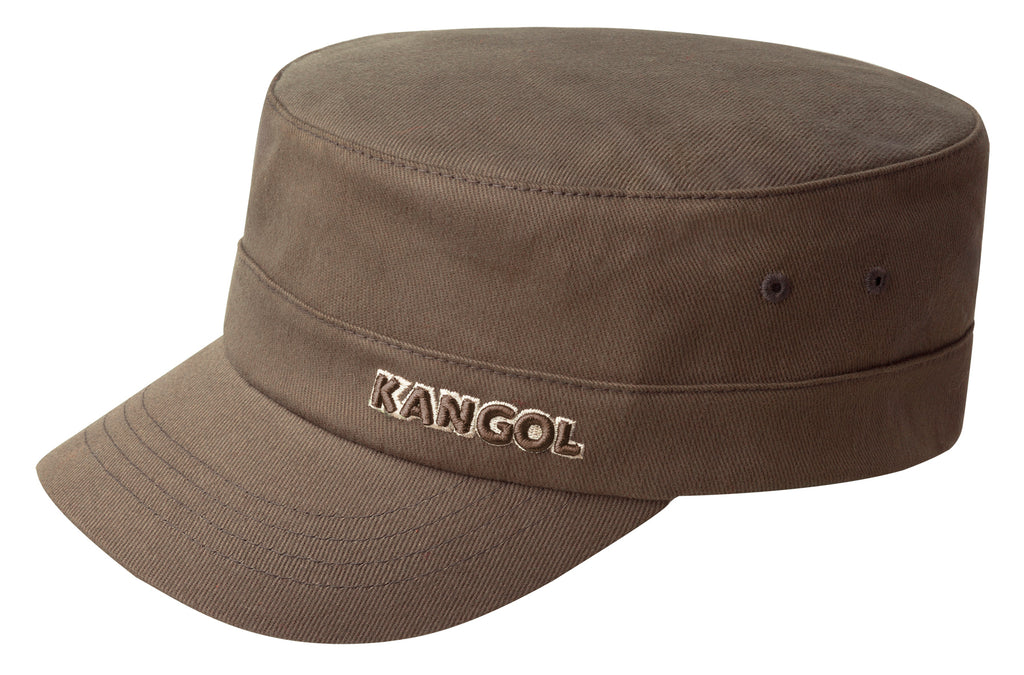COTTON TWILL ARMY CAP BROWN