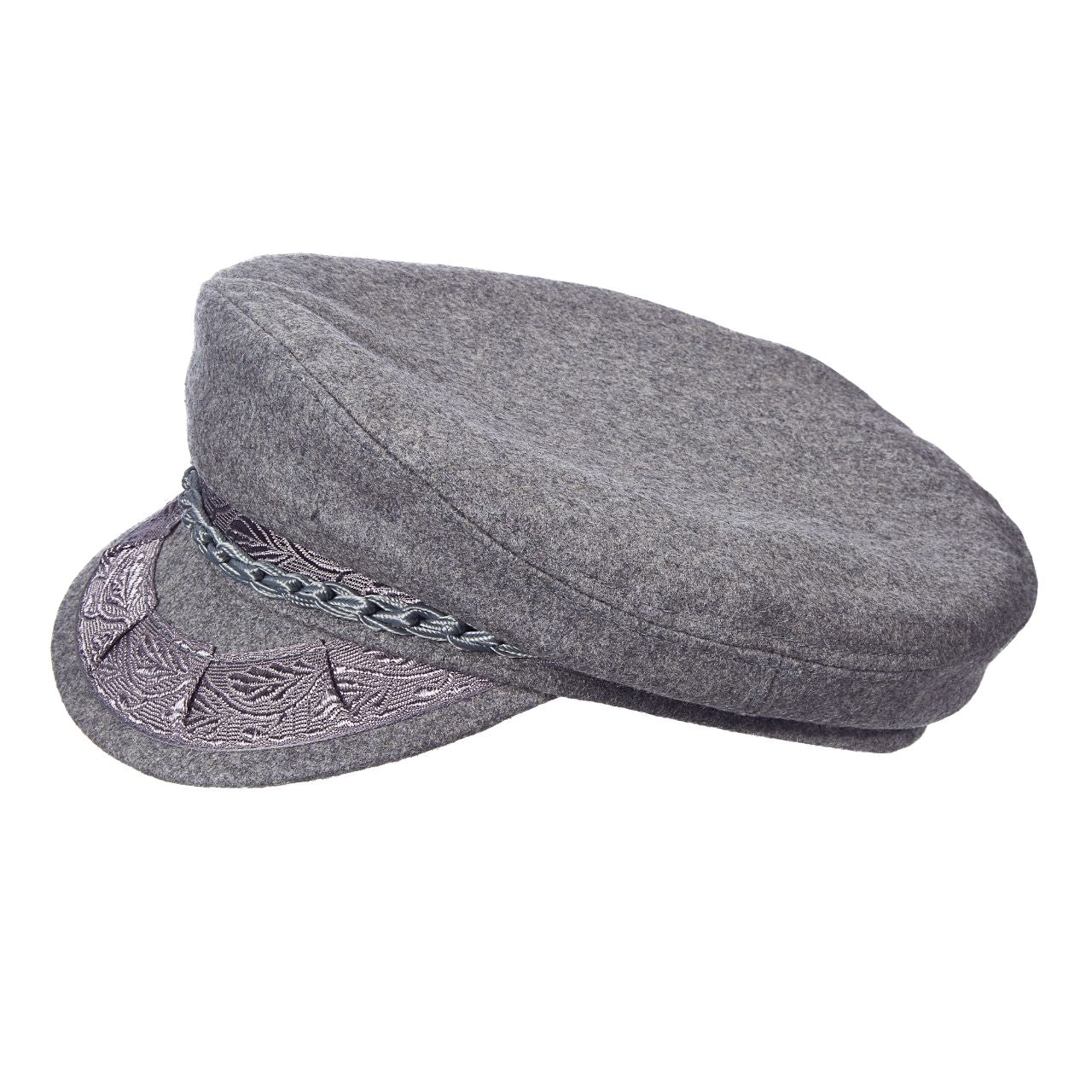 Black wool greek fisherman's cap sales