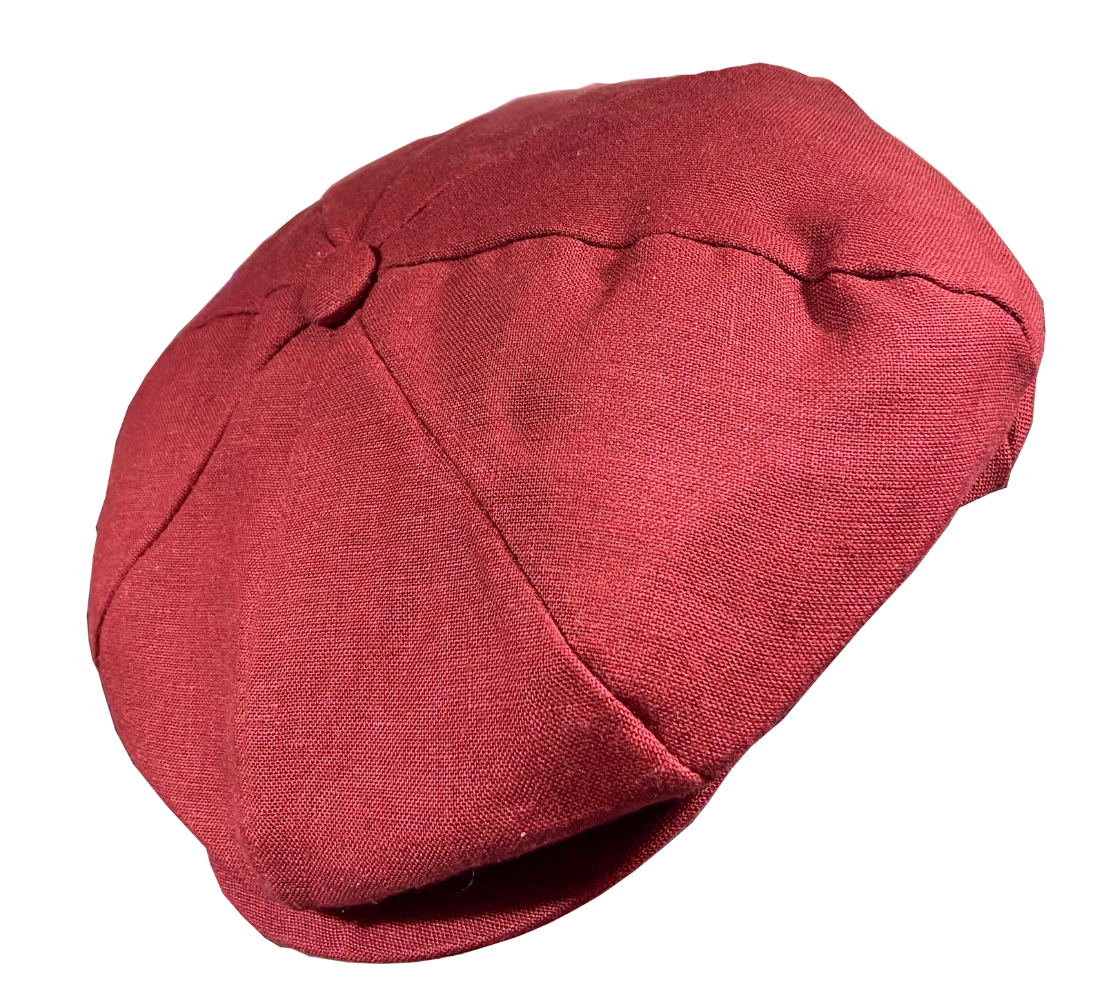CAPAS LINEN NEWSBOY CAP BURGUNDY