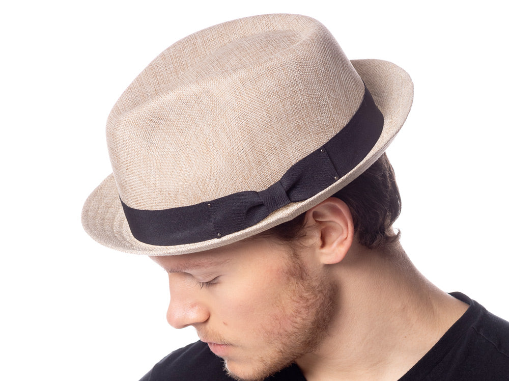 Linen Cotton Fedora Hat S/M / White