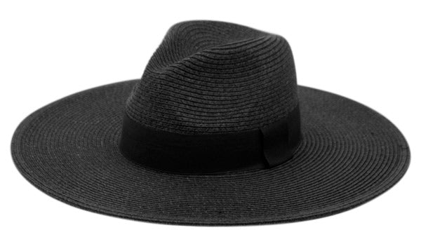 Wide Brim Braid Straw Panama Floppy Hat