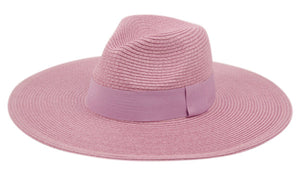 Wide Brim Braid Straw Panama Floppy Hat