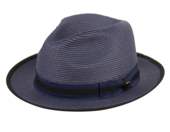 Decky Basic Poly Woven Fedora cappelli (bianco/nero, L/XL Decky Basic Poly Woven Fedora cappelli (bianco/nero, L/XL