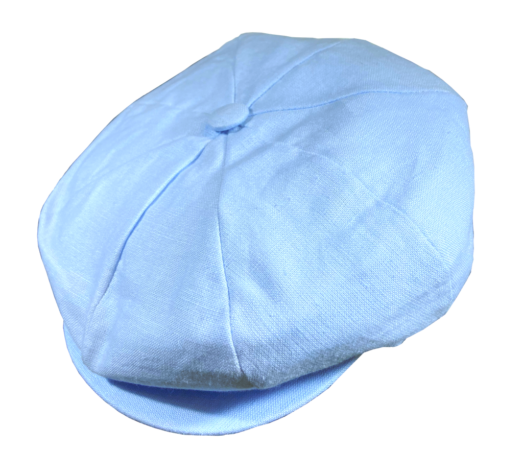 CAPAS LINEN NEWSBOY CAP LT. BLUE