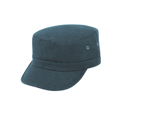 STEFENO WOOL MILITARY CAP BLACK