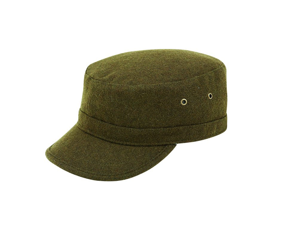 STEFENO WOOL MILITARY CAP OLIVE