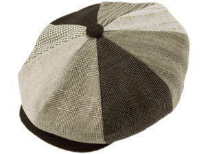 The Linen Patchwork 8/4 Newsboy Cap - Mike The Hatter