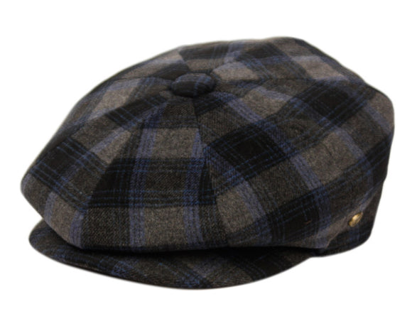 The Brushed Wool Check Newsboy Cap