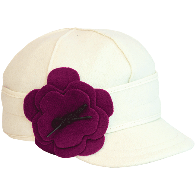 PETAL PUSHER CAP WINTER WHITE/RASPBERRY