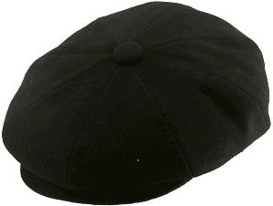 STEFENO CONNER CASHMERE NEWSBOY EARFLAPS BLACK